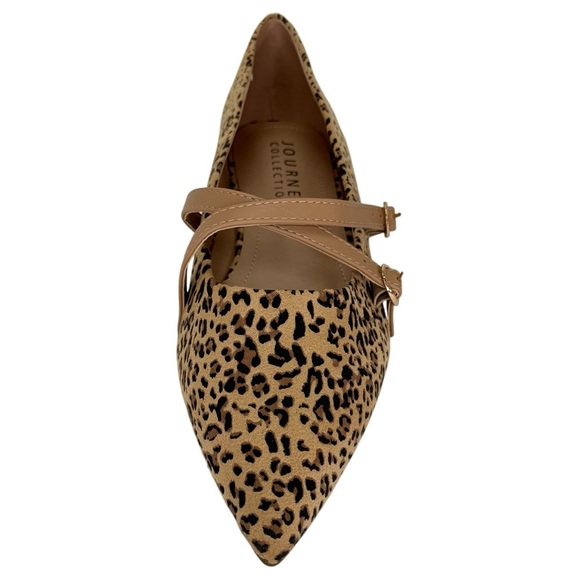 Journee Collection Patricia Leopard Womens Flats Size 9.5W - Picture 6 of 10